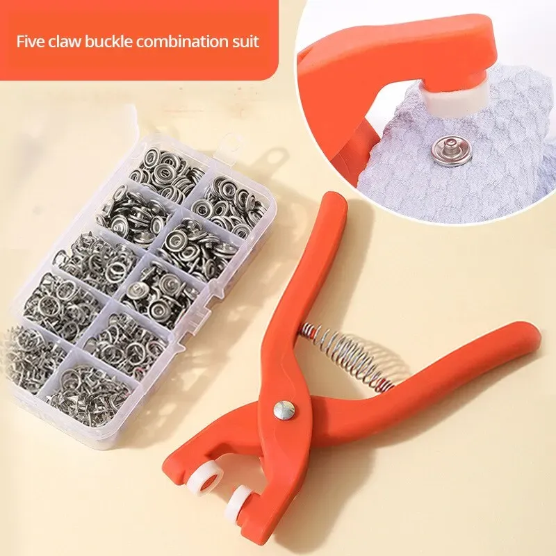 Druckknopf-Set mit Handdruckzange, 50 Stück Druckknöpfe, Metalldruckknöpfe zum Nähen, Nähen, Druckknöpfe für DIY-Handwerk, Kleidung, Hüte