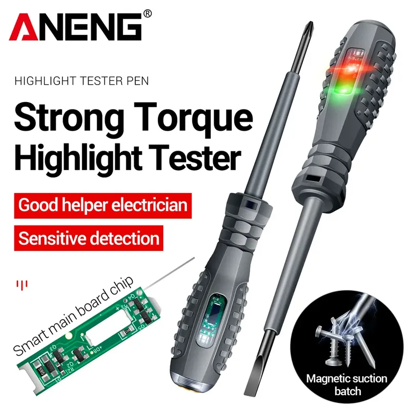 ANENG B05 Wort/Kreuz Schraubendreher Neon Glühbirne Anzeige Meter Elektrische Stift Isolierte Elektriker Highlight Tasche Tester Stift Werkzeuge