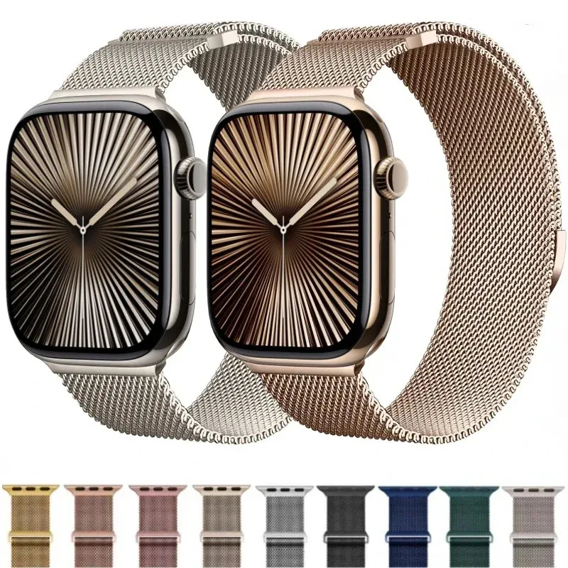 Metall-Milanese-Armband für Apple Watch Band Ultra3/2 49 mm 11 10 9 8 7 Magnetarmband iWatch 6 5 4 SE2 46 mm 45 mm 41 mm 44 mm 40 mm