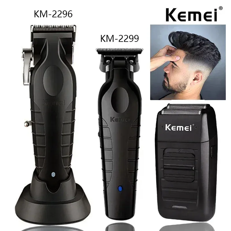 Kemei KM-2296 KM-2299 KM-1102 Professionelles Haarschneidemaschinen-Set Elektrorasierer Männliche Haarschneidemaschine Herren-Trimmermaschine