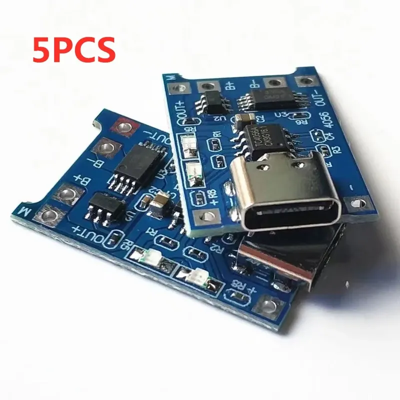 2/5PCS 5V 1A Micro/Typ-c/Mini 18650 TP4056 Lithium-Batterie Ladegerät Modul Lade Board mit Schutz Dual Funktionen Li-Ion