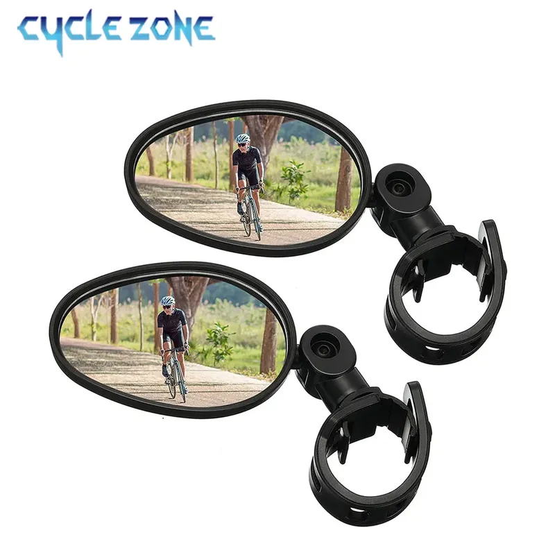 2PCS Fahrrad Rückspiegel 360 Grad Einstellbar Drehbare Universal Radfahren Lenker Rückspiegel für MTB Rennrad