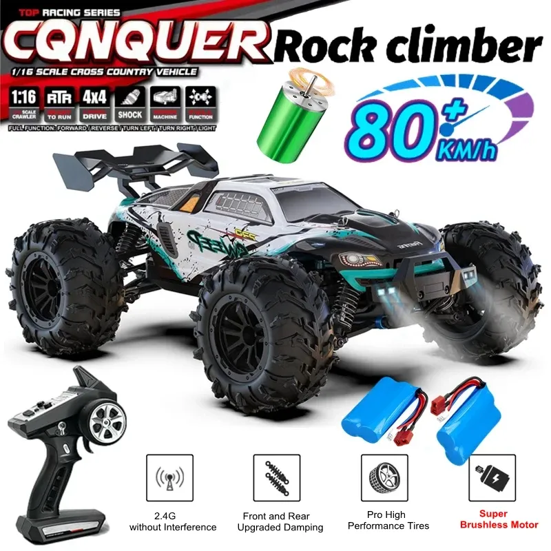 4WD Fernbedienung Auto Off Road 4x4 RC High Speed Buggy Truck Super Bürstenlosen 50 oder 80 KM/H Schnelle Drift Racing Spielzeug Kinder Erwachsene