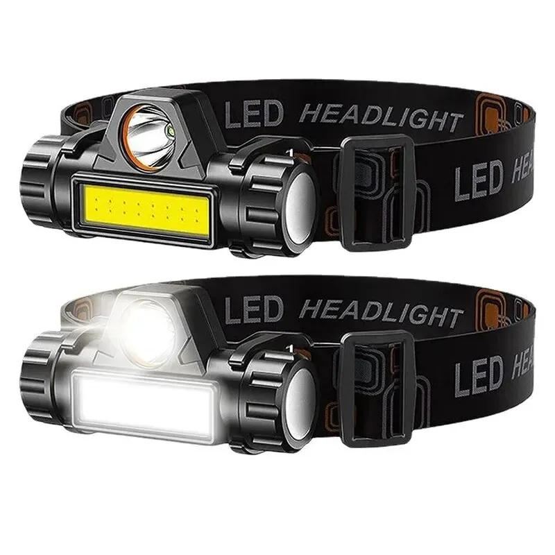 Wiederaufladbare COB LED USB Scheinwerfer Starke Magnetische Leistungsstarke Scheinwerfer Super Helle Wasserdichte Kopf Taschenlampe Für Outdoor Angeln