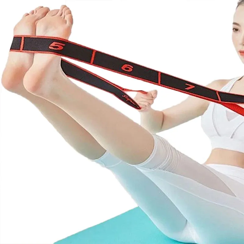 Yoga Stretch Widerstand Bands Erwachsene Hohe Elastizität Multi-Segment Gürtel Yoga Unterstützt Stretching Gürtel Yoga Fitness Produkte