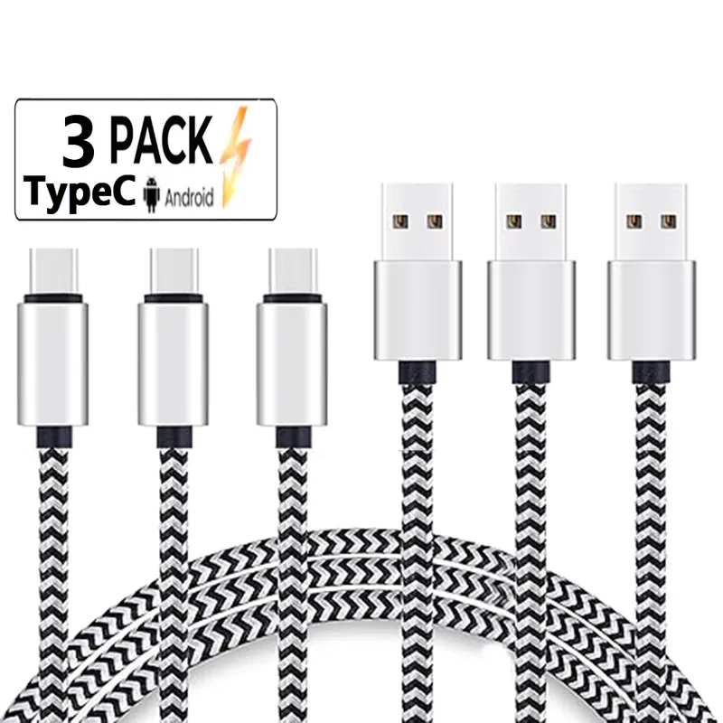 USB Typ C Kabel 2.4a Schnell ladegerät Kabel gewebtes Nylon Datenkabel Handy Ladegerät für Huawei Samsung USB C.