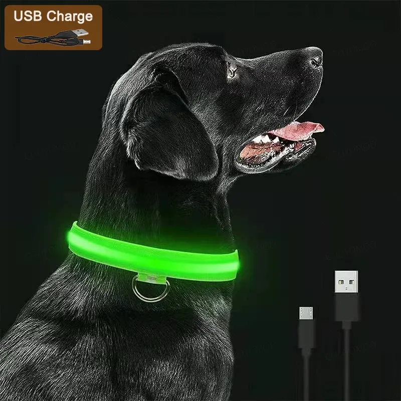 3 modi Hund Leuchtende Ladung Kragen Led USB Katze Hunde Halsbänder Abnehmbare Nacht Led Glow Hund Verlust Prävention Kragen Haustier zubehör