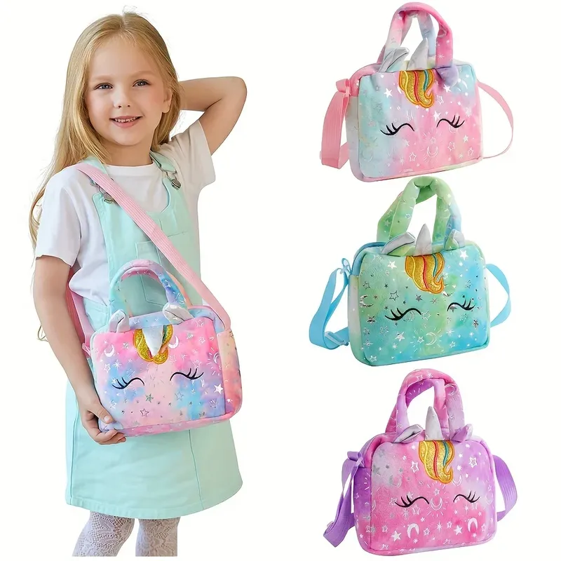 Mode Süße Einhorn Handtaschen Für Mädchen Nettes Kind Umhängetasche Umhängetasche Kinder Geburtstag Party Geschenk Kleines Mädchen Kleine Geldbörse