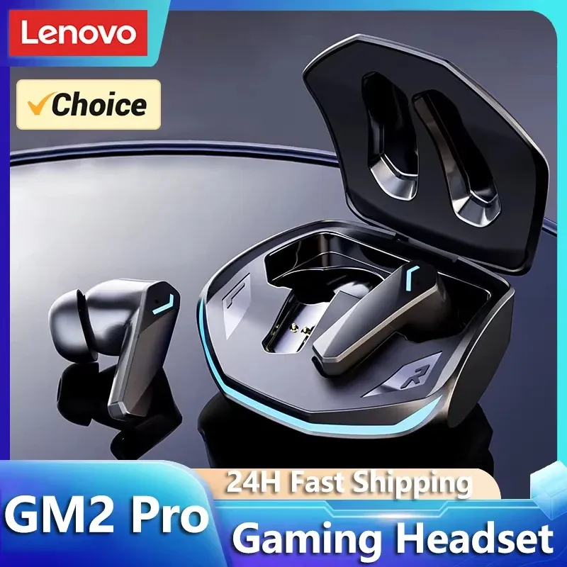 Choice Lenovo GM2 Pro Wireless Bluetooth 5.3 Kopfhörer Gaming Low Latency Dual Mode Musik Ohrhörer Sport In-Ear-Headset mit Mikrofon