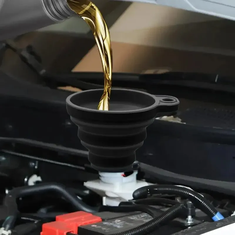 Auto Motor Trichter Universal Silikon Flüssigkeit Trichter Waschflüssigkeit Ändern Faltbare Tragbare Auto Motor Öl Benzin Ändern Trichter