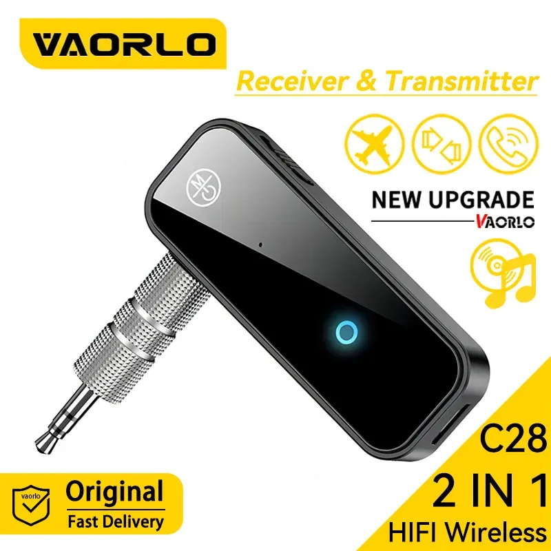 2-in-1 kabelloser Bluetooth 5.3-Empfänger-Sender-Adapter, 3,5-mm-Buchse für Auto, Musik, Audio, Aux, A2dp, Kopfhörer, Empfänger, Freisprecheinrichtung