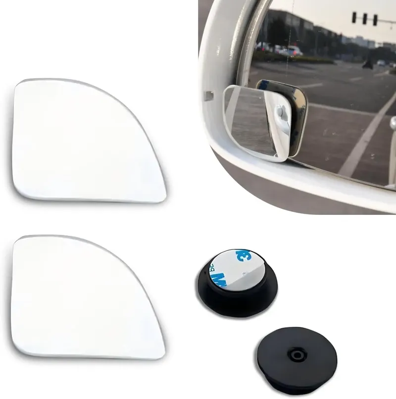 2 Stück Auto-Spiegel für den toten Winkel, 360 Grad verstellbarer HD-Glas-Konvexspiegel, Winkel-Rückspiegel für Auto, SUV, Rückfahrkamera