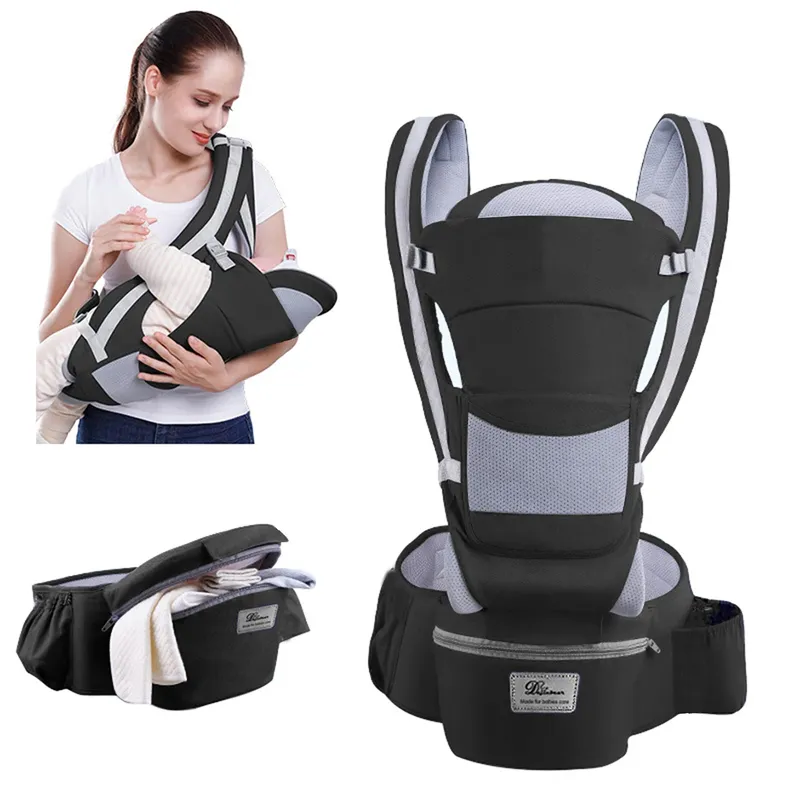 Neugeborene ergonomische Baby trage Rucksack Baby Baby Hüftsitz Träger vorne mit Blick auf ergonomische Känguru Baby Wrap Schlinge Reise