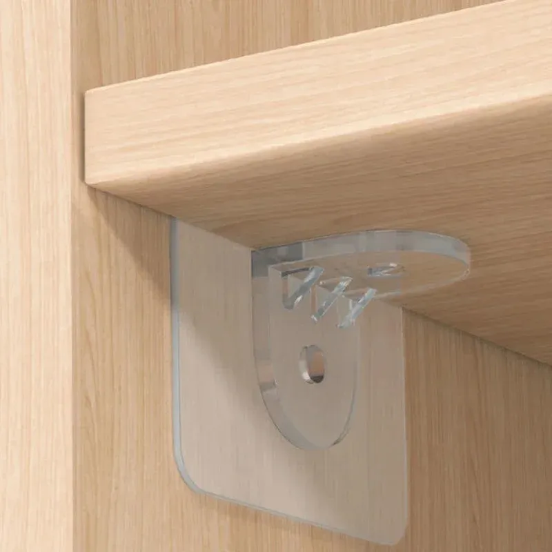 4/10 Stück Kleiderschrank-Trennwinkel, nicht abfärbende, klebrige Küchenschrank-Trennwinkel, Anti-Seiten-Rutsch-Schicht-Stützhalterungen