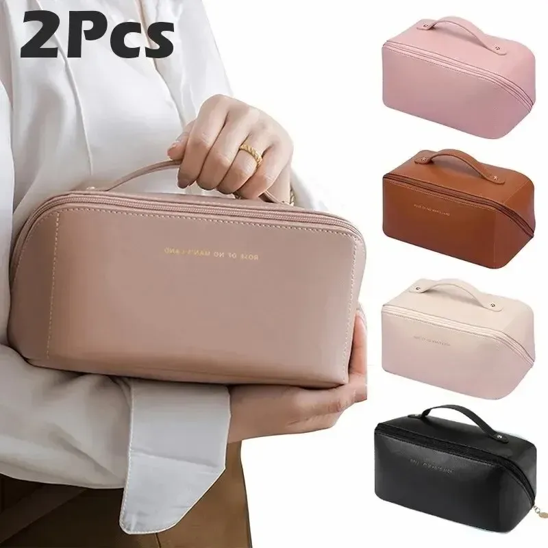 1/2Pcs Kosmetik Lagerung Kit Große Kapazität Reise Kulturbeutel Make-Up Tasche Ins Advanced Sense Tragbare Kosmetische Lagerung tasche