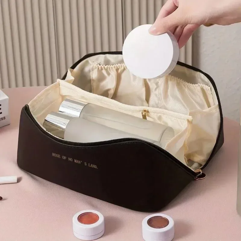 Tragbare Kissen-Make-up-Tasche – Damen-Reise-Kosmetik-Organizer mit großem Fassungsvermögen, Kulturbeutel, Kosmetik-Aufbewahrungstasche