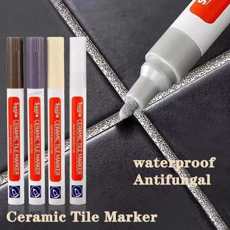 Wasserdichter Fliesmarkierung, Fugenstift, Wandnaht für Boden, Badezimmer, Küche, Toilette, Wandnahtreparatur, Schwarz, Weiß, Gold, Silber, Beige