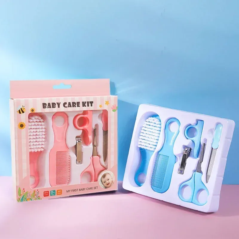 6 stücke Baby Pflege Set Haar Kamm Pflege Pinsel Set Nagel Trimmer Schere Clipper Hygiene Kit Healthcare Werkzeuge Sets für kleinkind Geschenk