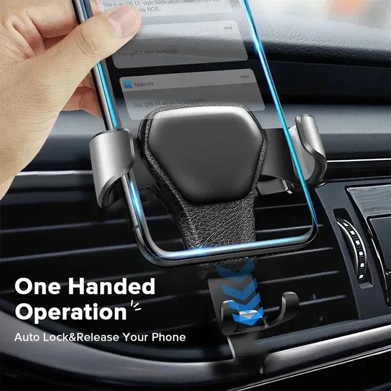 Autotelefonhalter Air Vent Clip Mount Gravity Mobile Cell Stand Smartphone GPS Unterstützung in Autohalterung für iPhone Samsung Xiaomi