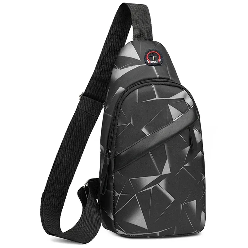 Koreanische Brusttasche Herrenmode Camouflage Herren Umhängetasche Umhängetasche Oxford Tuch Freizeittasche Canvas kleiner Rucksack