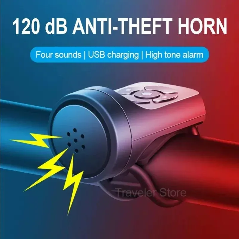 Fahrrad Elektrische Glocke Fahrrad USB Lade Horn MTB Mountainbike Warnung Sicherheit Ring Wasserdichte Glocke Radfahren Zubehör