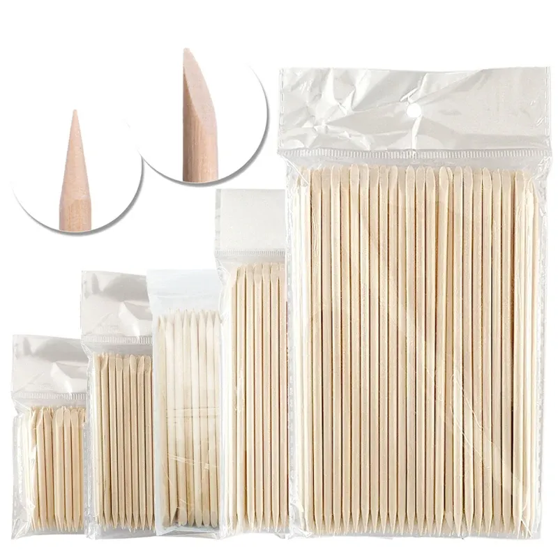 100Pcs/500Pcs Holz Häutchen Pusher Sticks 63/75/95/105/127/150/178MM Für Gel Polnisch Entfernen Sauber Pediküre DIY Design Punktierung Werkzeug