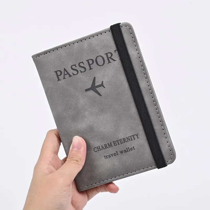 Männer PU Leder Brieftasche Reisepass Geldbörse Karte Männlichen Reise Zubehör Hand Tragen Passport Visitenkarten Halter Brieftasche