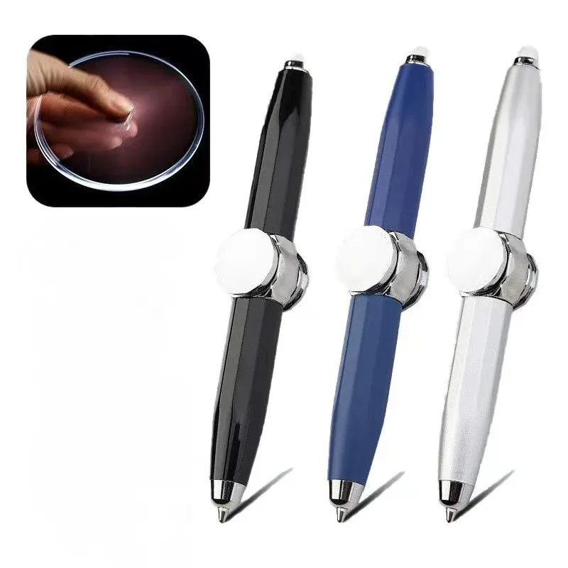 Led Fingertip Spinning Pen Zappeln Angst Dekompression Gyro Metall Kugelschreiber Gyroskop Stift Schreiben Stifte schule Für Kinder Erwachsene