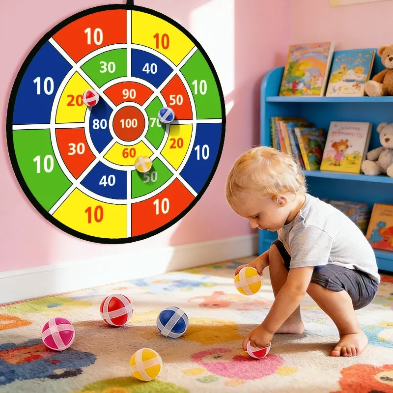 Pädagogische Dartscheibe, Baby-Dart, Indoor-Sport, Kinder-Montessori-Spiele für Kinder von 3 bis 7 Jahren