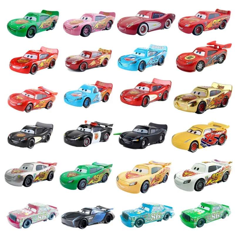 Disney Pixar Spielzeugauto 2/3 Lightning McQueen Jackson Storm 1:55 Druckguss-Metalllegierungsmodell Kindergeburtstag/Weihnachtsgeschenk