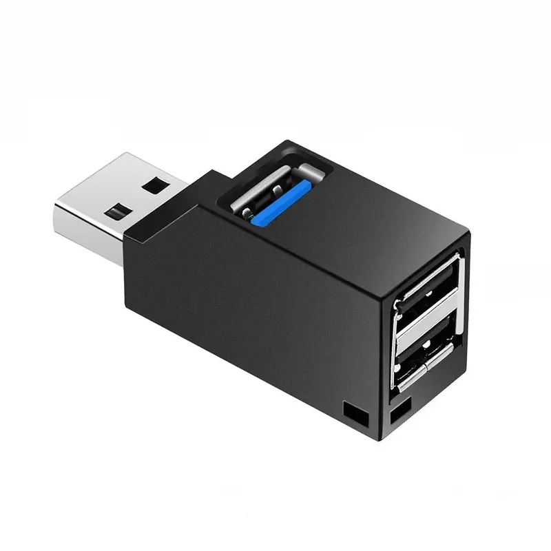 Mini USB 3.0 Hub Adapter Mini Splitter 1-zu-3 High-Speed USB 2.0 für Computer Laptop USB-Laufwerke