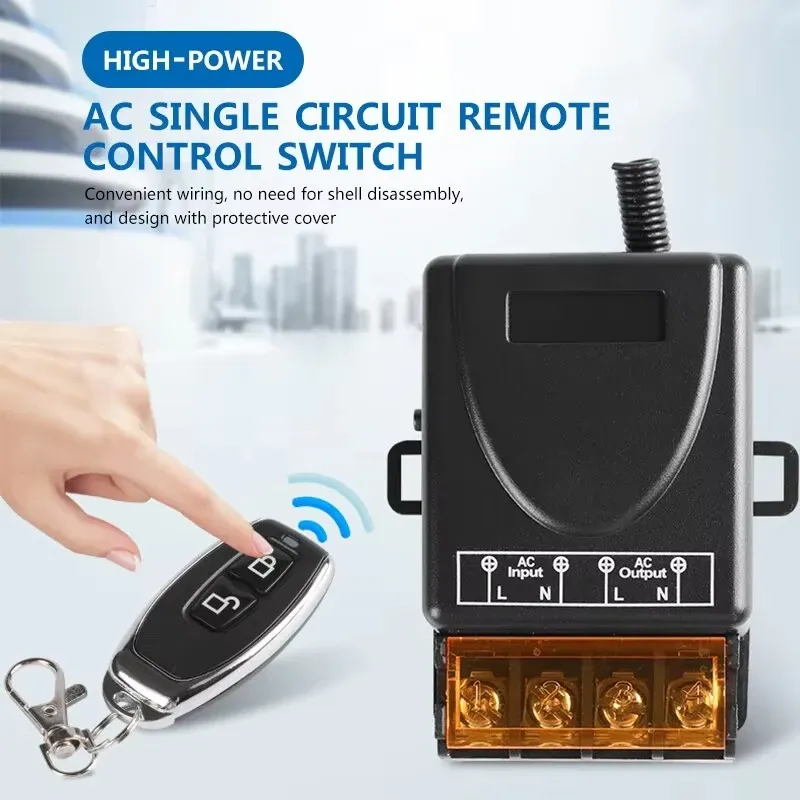 RF Wireless Fernbedienung Schalter 433 Mhz AC 110 V 220 V Hohe Strom Relais Empfänger für Tür Motor LED elektrische Appliance