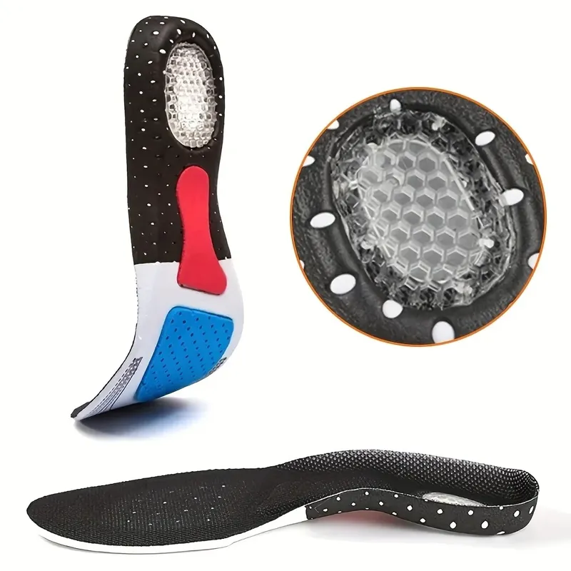Paar Unisex-Sport-Einlegesohlen, schweißabsorbierendes Luftkissen, weiche Sohle, bequem für Basketball und Arbeit