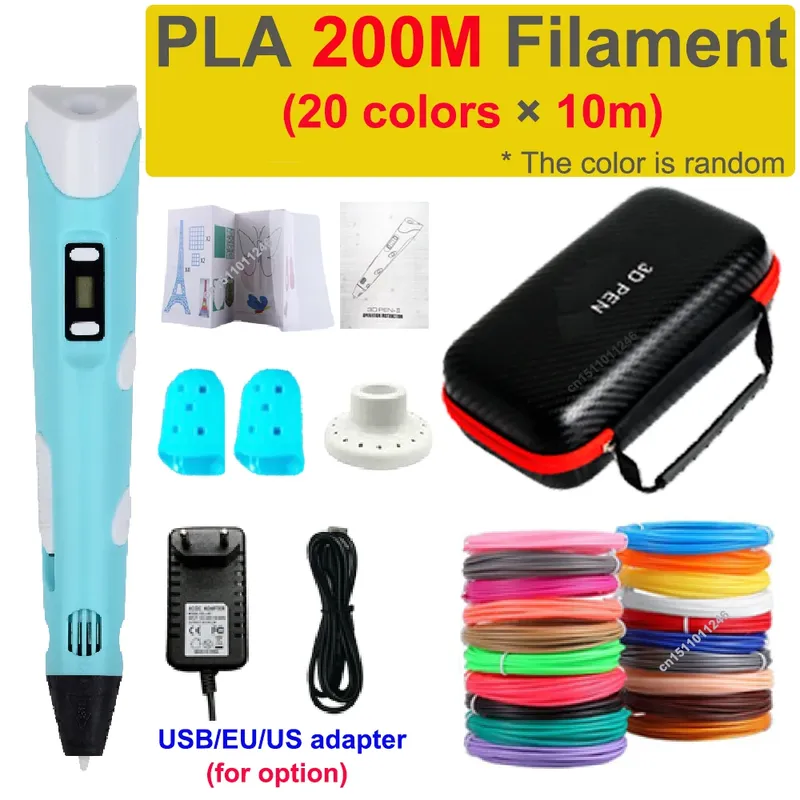 3D Stift 3D Druck Stift Kinder DIY Zeichnung Stifte PLA Filament Geburtstag Weihnachten Jungen Mädchen Geschenk Für Kinder Mit Reise fall