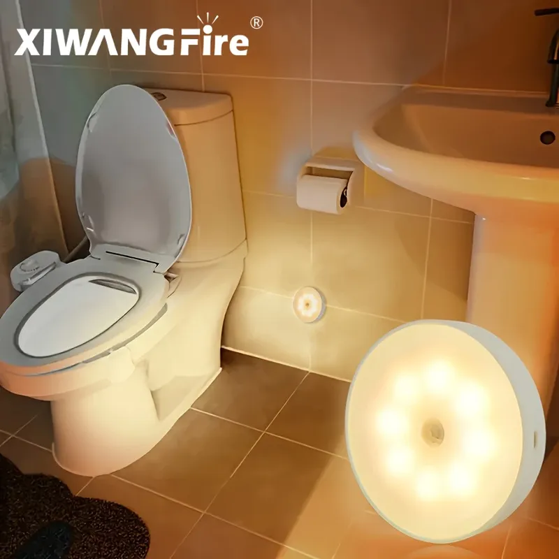 USB-Aufladung, intelligente Sensorlampe, LED, menschlicher Körper, Induktions-Nachtlicht, Nachttisch, Schlafzimmer, Zuhause, Flurbeleuchtung, 8 LEDs, Mini-Wandleuchte