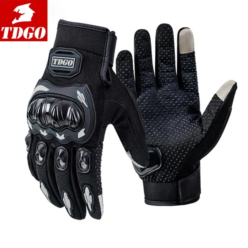 Sommer Motorrad Atmungsaktive Vollfinger Handschuhe Leder Schutzausrüstung Dirt Bike Sport Racing Reithandschuhe