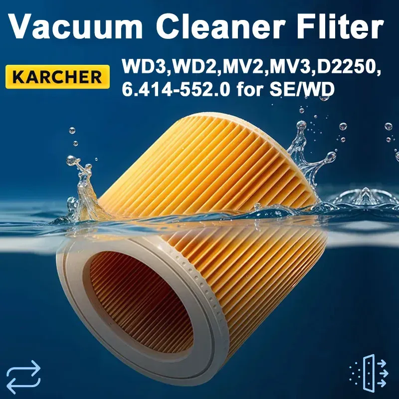 Filter für Karcher WD2 WD3.200 MV2 MV3 WD3 WD2250 Staubsauger Teile Zubehör Filter Staubbeutel