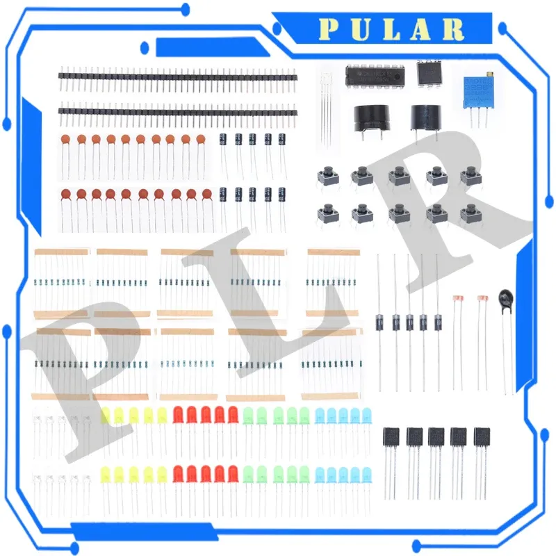 PLR Diy Neue Elektronikkomponenten Basic Starter Kit für Arduino UNO MEGA2560 Raspberry Pi mit LED-Summer-Kondensatorwiderstand