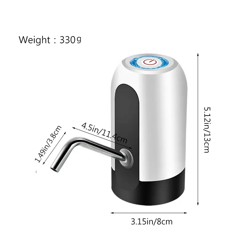 1pc schwarze USB-Ladung automatische tragbare Wassersp ender trinken Heim-Gadgets Wasser flaschen pumpe Mini-Elektro pumpe