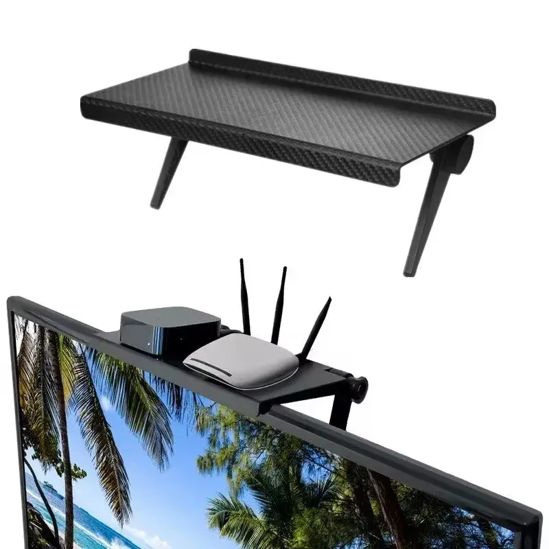 1pc heißer verkauf computer und TV bildschirm top lagerung rack drahtlose router, set-top-box rack keine loch lagerung hause lagerung artefakt