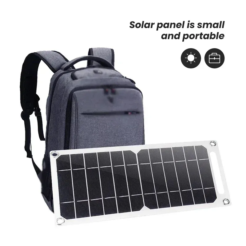 5V Flexibles Solar-USB-Ladegerät Photovoltaik-Softpanel Notfall-Outdoor-Ladegerät für Handy, Ventilator, Powerbank – ein Muss
