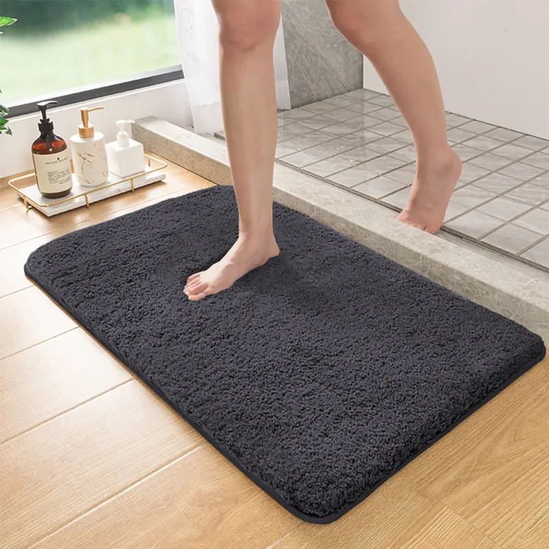 Langes Haar, saugfähige Badezimmermatte, pelzige Duschraum-Fußwischmatte, Toilette, rutschfeste Matte, Eingangsmatte