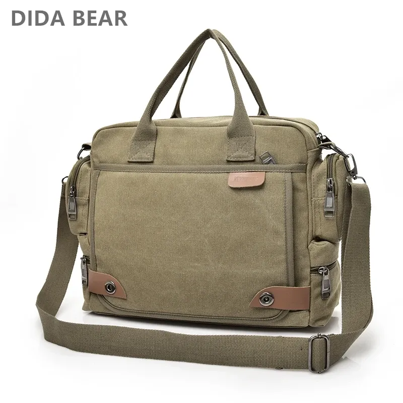 Marke Männer Umhängetaschen Männlichen Leinwand Umhängetaschen Junge Messenger Taschen Mann Handtaschen für Reise Casual Große Satchel Grau