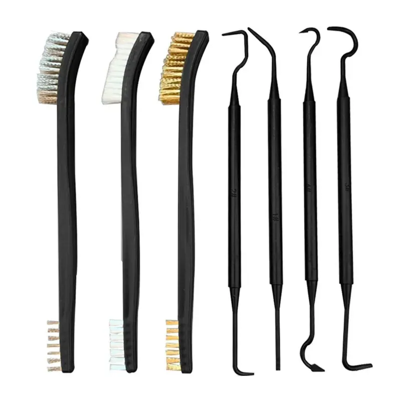 Heißer Verkauf 7 teile/satz waffe reinigung kit Universal Gun Jagd waffe Reinigung Kit Pinsel Pistole Reinigung Set pick gun Werkzeug
