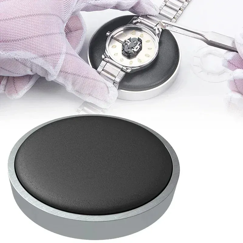 Uhr Schmuck Uhrwerk Gehäuse Kissen Pad Leder Schutz Halter Professionelle Uhr Reparatur Werkzeug Zubehör für Uhrmacher