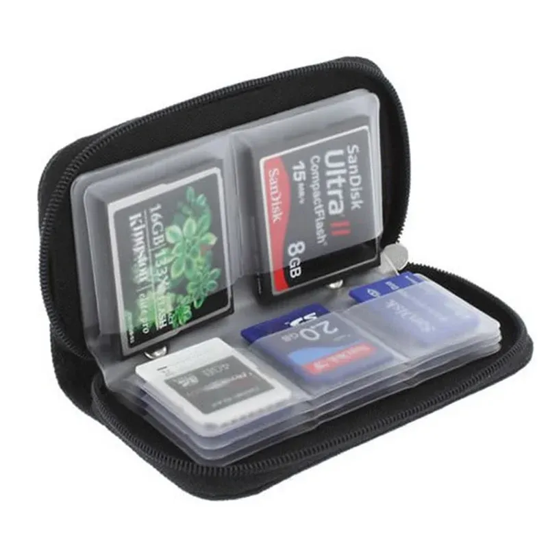 Speicherkarten-Sammeltasche, SD-Karten-Tragetasche, Halter, Brieftasche mit 22 Steckplätzen für CF/SD/Micro SD/SDHC/MS/DS Kartentasche, Spielkamera SD