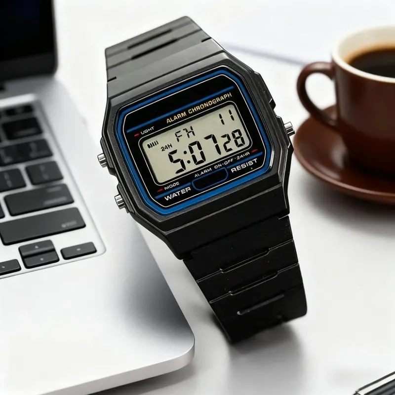 Sportliche, lässige, quadratische LED-Herrenuhr – minimalistische Armbanduhr mit Digitalanzeige, ideal für Studenten und tägliche Aktivitäten