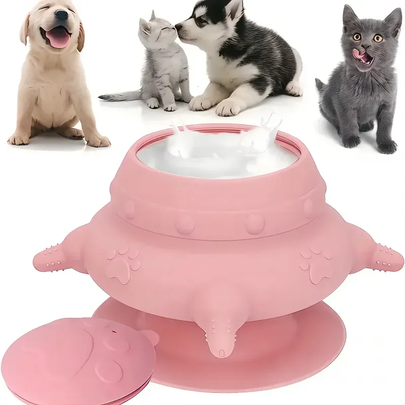 Haustier-Silikon-Brustfutterspender, multifunktionaler Schnuller-Futterspender für Haustiere, Futterflaschen für Welpen, Futteraufbewahrungsbehälter für Kätzchen, Hunde und Katzen