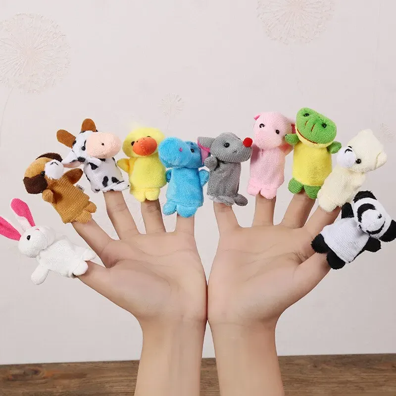 1/5/10 Pcs Cartoon Hand Puppe Finger Puppe Baby Kinder Geschichte Frühen Bildung Beruhigende Puppe Plüsch Spielzeug