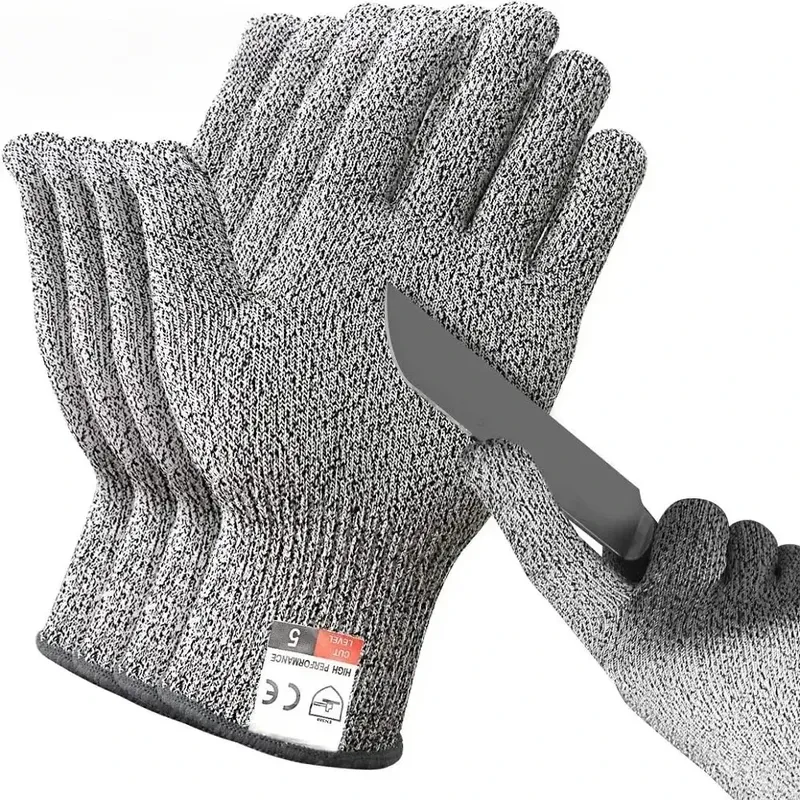 Schnittfeste Handschuhe der Güteklasse 5, Küche, HPPE, kratzfestes Glasschneiden, Sicherheitsschutz für Gärtner